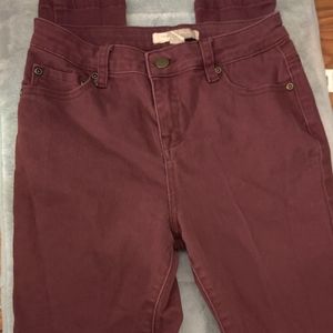 Burgundy Jeans